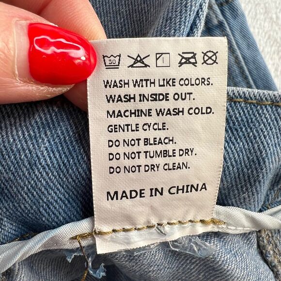 Blue Ankle Cropped Jeans with High Waist and Tapered Legs - Picture 9 of 15